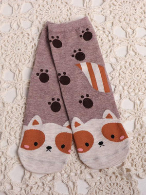 BlissGirl - Animal Socks - Red Panda - Harajuku - Kawaii - Alternative - Fashion