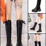 BlissGirl - Candy Patent Leather Boots - Black / 35 - Harajuku - Kawaii - Alternative - Fashion