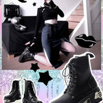 BlissGirl - Cybergoth Boots - Black / 36 - Harajuku - Kawaii - Alternative - Fashion