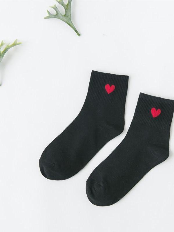 BlissGirl - Heart Socks - Black - Harajuku - Kawaii - Alternative - Fashion