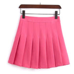 BlissGirl - High Waist Pleated Skirt - Rose Red / XS - Harajuku - Kawaii - Alternative - Fashion