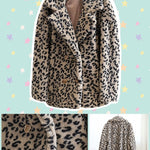 BlissGirl - Leopard Trench Coat - Cream / M - Harajuku - Kawaii - Alternative - Fashion