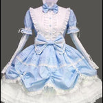 BlissGirl - Lolita Ruffle & Bow Dress - Blue / S - Harajuku - Kawaii - Alternative - Fashion