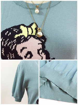BlissGirl - Snow White Eats The Apple Sweater - Harajuku - Kawaii - Alternative - Fashion