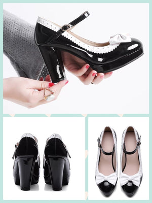 BlissGirl - Bow Pumps - Harajuku - Kawaii - Alternative - Fashion