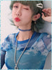 BlissGirl - Cloudy With A Chance Of Cute Mesh Top - Blue / XL - Harajuku - Kawaii - Alternative - Fashion