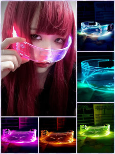 BlissGirl - CyberPunk LED Glasses - Transparent - Harajuku - Kawaii - Alternative - Fashion