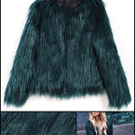 BlissGirl - Fabulous Fuzzy Faux Fur Jacket - Dark Green / M - Harajuku - Kawaii - Alternative - Fashion