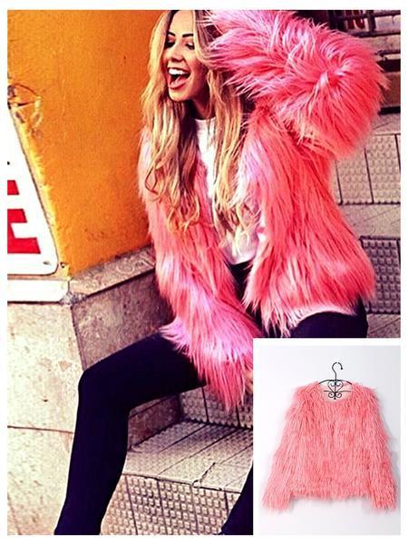 BlissGirl - Fabulous Fuzzy Faux Fur Jacket - Harajuku - Kawaii - Alternative - Fashion