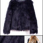 BlissGirl - Fabulous Fuzzy Faux Fur Jacket - Black / XL - Harajuku - Kawaii - Alternative - Fashion