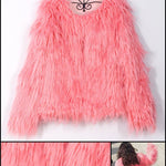 BlissGirl - Fabulous Fuzzy Faux Fur Jacket - Fuscia / XL - Harajuku - Kawaii - Alternative - Fashion
