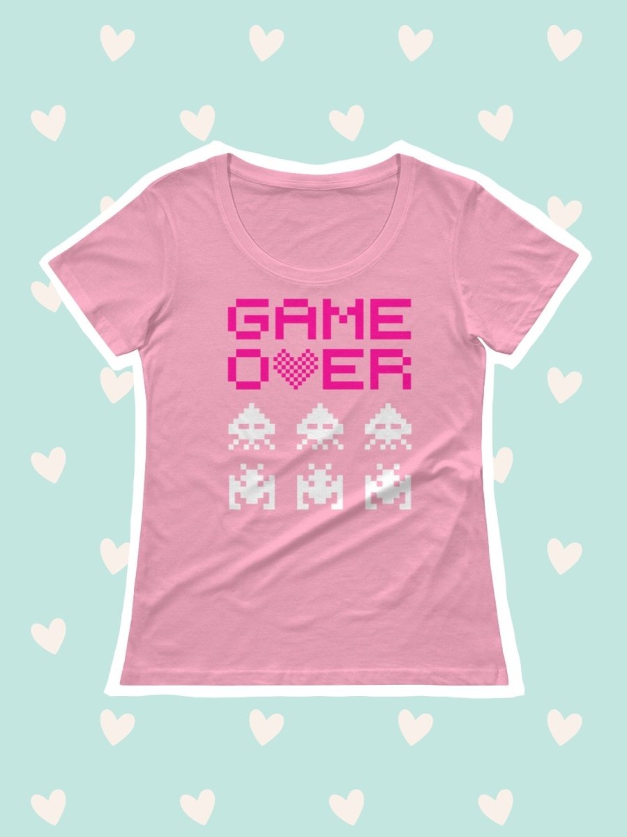 BlissGirl - Game Over Tee - Pink / S - Harajuku - Kawaii - Alternative - Fashion