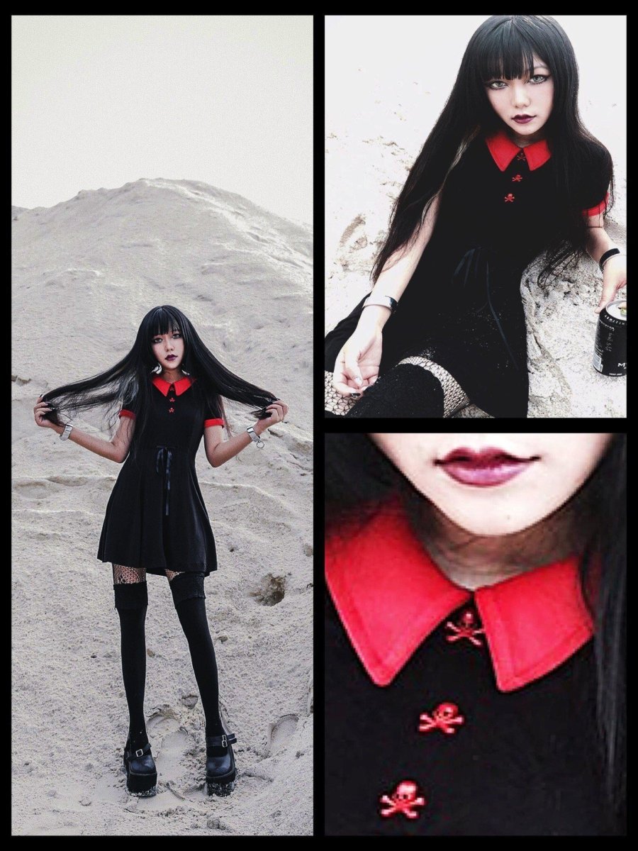 BlissGirl - Gothic Baby Doll Dress - Black / L - Harajuku - Kawaii - Alternative - Fashion