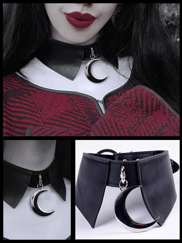 BlissGirl - Gothic Moon Choker - One - Harajuku - Kawaii - Alternative - Fashion