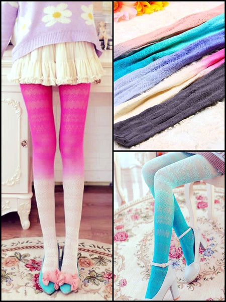 Gradient Candy Colorful Womens Rainbow Pantyhose With Print Winter Warm  Stockings Pantys Y1130 From Nickyoung03, $5.08