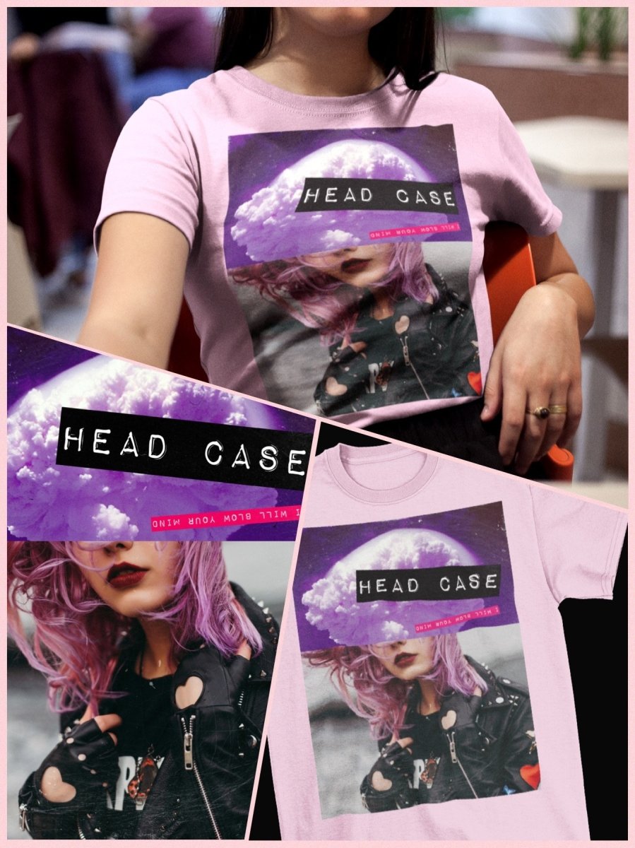 BlissGirl - Head Case Tee - XS / Soft Pink - Harajuku - Kawaii - Alternative - Fashion