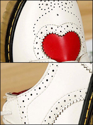 BlissGirl - Heart Oxford Martin Shoe - Harajuku - Kawaii - Alternative - Fashion