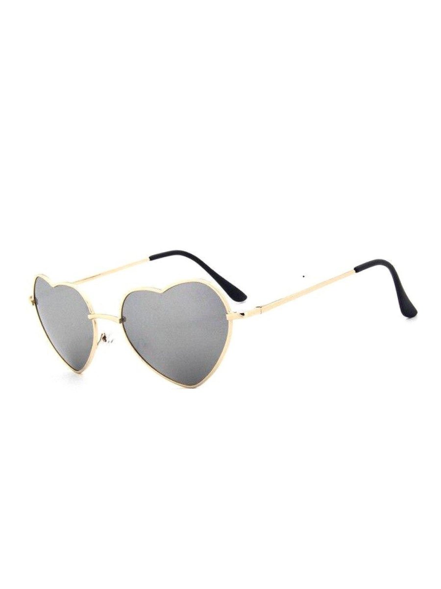 BlissGirl - Heart Sunglasses - Grey - Harajuku - Kawaii - Alternative - Fashion