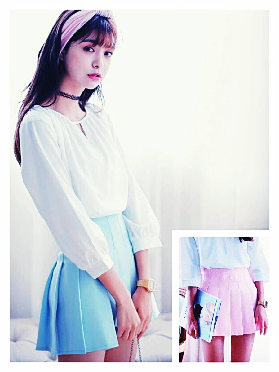 BlissGirl - High Waist Pleated Skirt - Harajuku - Kawaii - Alternative - Fashion
