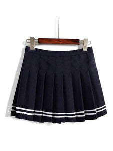 BlissGirl - High Waist Tennis Skirt - Black / S - Harajuku - Kawaii - Alternative - Fashion