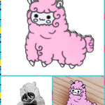 BlissGirl - Kawaii Alpaca Pin - Pink - Harajuku - Kawaii - Alternative - Fashion