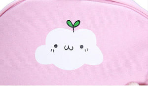 BlissGirl - Kawaii Cloud Canvas School Bag Set - Harajuku - Kawaii - Alternative - Fashion