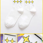 BlissGirl - Kawaii Crew Socks - Star - Harajuku - Kawaii - Alternative - Fashion