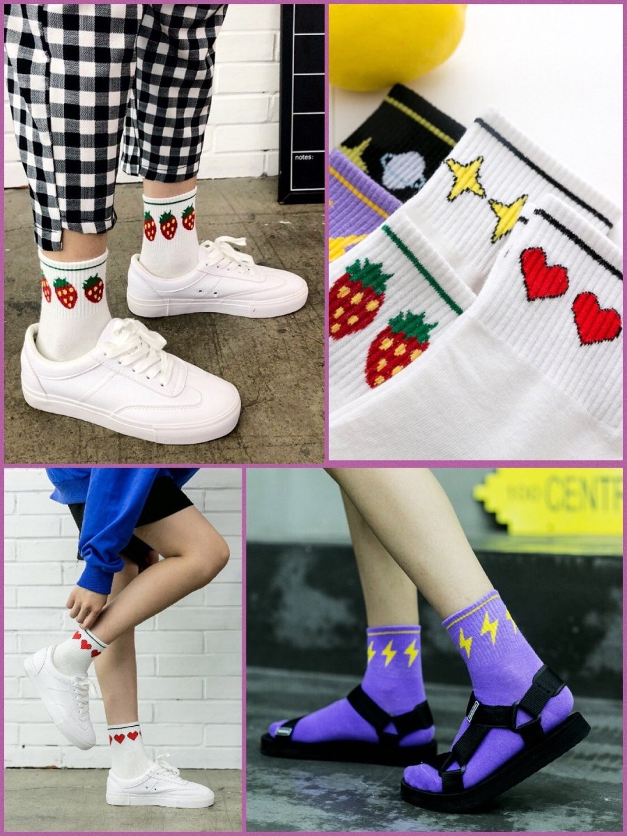 BlissGirl - Kawaii Crew Socks - Harajuku - Kawaii - Alternative - Fashion