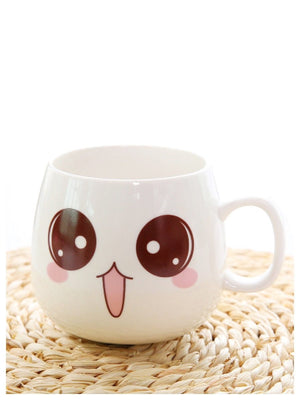 BlissGirl - Kawaii Emoji Coffee Mugs - Excited / No Lid - Harajuku - Kawaii - Alternative - Fashion