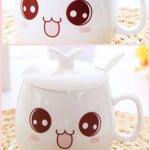 BlissGirl - Kawaii Emoji Coffee Mugs - Happy / Lid - Harajuku - Kawaii - Alternative - Fashion