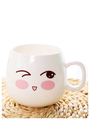 BlissGirl - Kawaii Emoji Coffee Mugs - Flirty / No Lid - Harajuku - Kawaii - Alternative - Fashion
