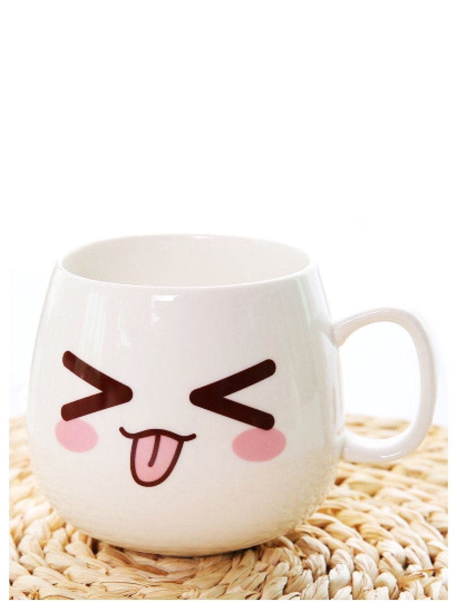 BlissGirl - Kawaii Emoji Coffee Mugs - Silly / No Lid - Harajuku - Kawaii - Alternative - Fashion