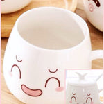 BlissGirl - Kawaii Emoji Coffee Mugs - Ecstatic / Lid - Harajuku - Kawaii - Alternative - Fashion