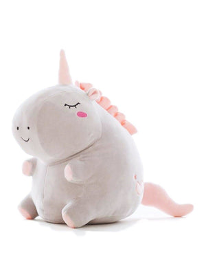 BlissGirl - Kawaii Fat Unicorn Stuffed Animal - 25cm / Grey - Harajuku - Kawaii - Alternative - Fashion