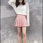 BlissGirl - Kawaii Plaid Pleated Tennis Skirt - Pink / S - Harajuku - Kawaii - Alternative - Fashion
