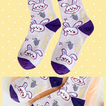 BlissGirl - Kawaii Ruffle Animal Socks - Purple - Harajuku - Kawaii - Alternative - Fashion