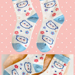 BlissGirl - Kawaii Ruffle Animal Socks - Blue - Harajuku - Kawaii - Alternative - Fashion