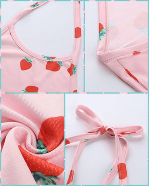 BlissGirl - Kawaii Strawberry Halter Crop Top - Harajuku - Kawaii - Alternative - Fashion