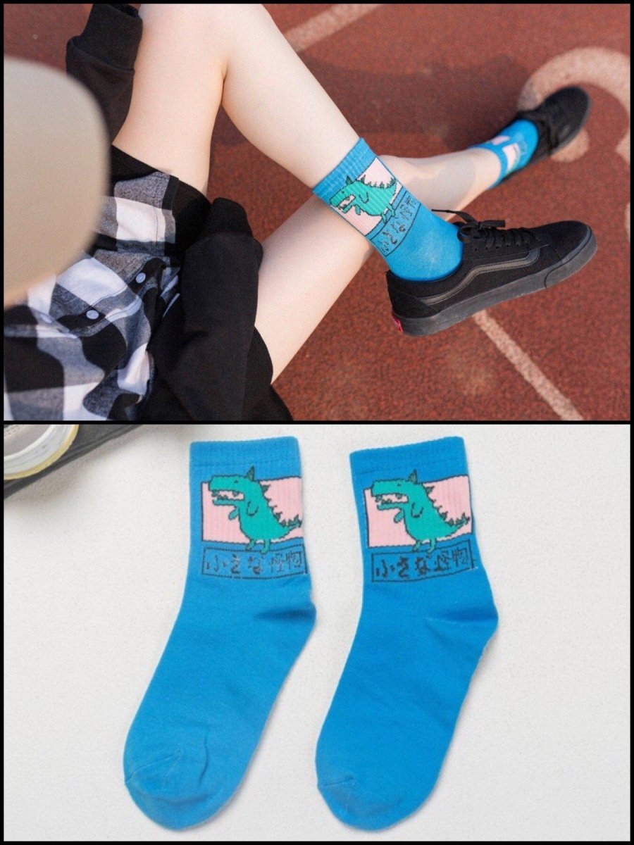 BlissGirl - Little Monster Socks - Blue - Harajuku - Kawaii - Alternative - Fashion