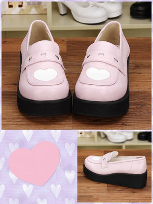 BlissGirl - Love Loafers - Pink / 39 - Harajuku - Kawaii - Alternative - Fashion