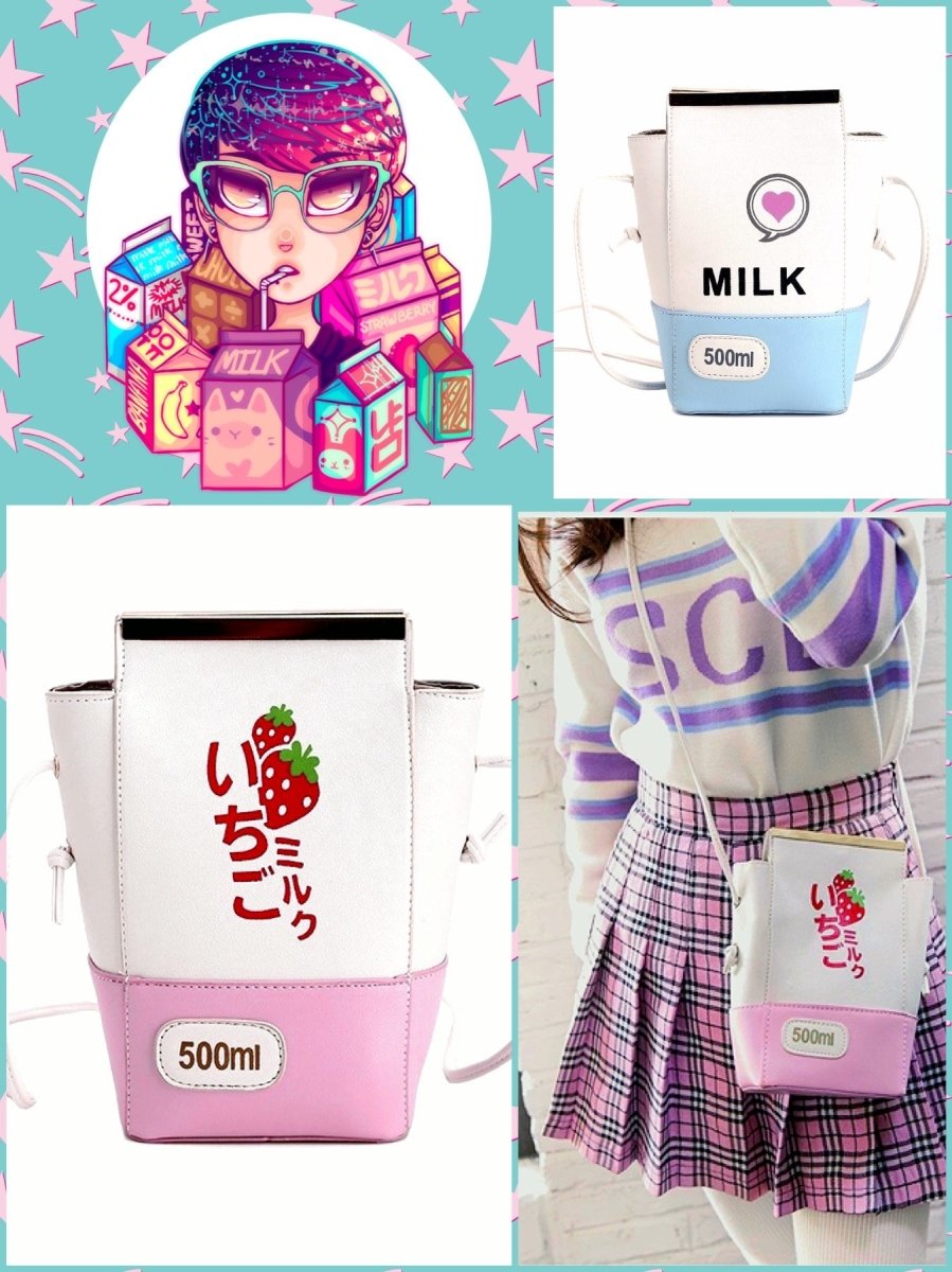 BlissGirl - Milk Box Purse - Harajuku - Kawaii - Alternative - Fashion
