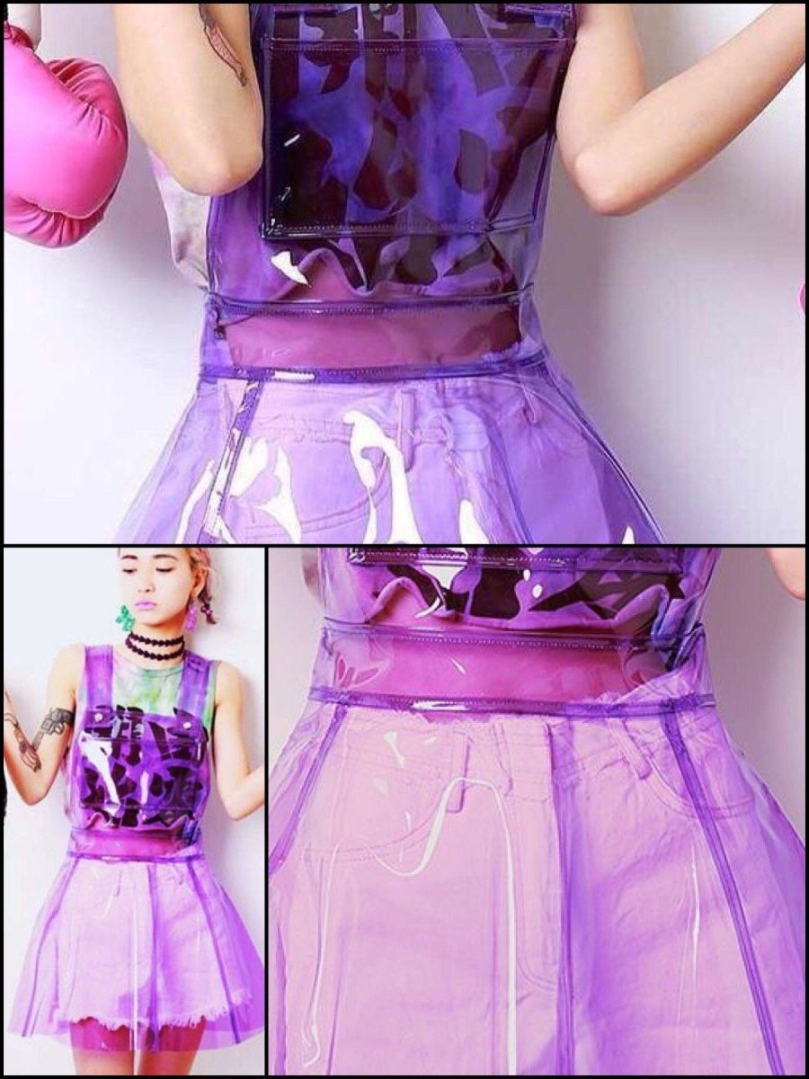 BlissGirl - Neon Club Dress - Purple / S - Harajuku - Kawaii - Alternative - Fashion