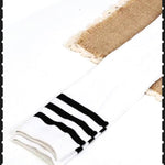 BlissGirl - Over The Knee Stripy Socks - Black / One size - Harajuku - Kawaii - Alternative - Fashion