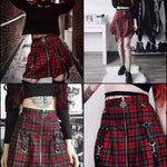 BlissGirl - Punk Plaid Zipper Skirt - Harajuku - Kawaii - Alternative - Fashion