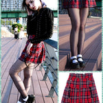 BlissGirl - Punk Plaid Zipper Skirt - M - Harajuku - Kawaii - Alternative - Fashion