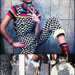 BlissGirl - Punky Checkered Overalls - L - Harajuku - Kawaii - Alternative - Fashion