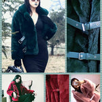 BlissGirl - Retro Buckle Fur Coat - Harajuku - Kawaii - Alternative - Fashion