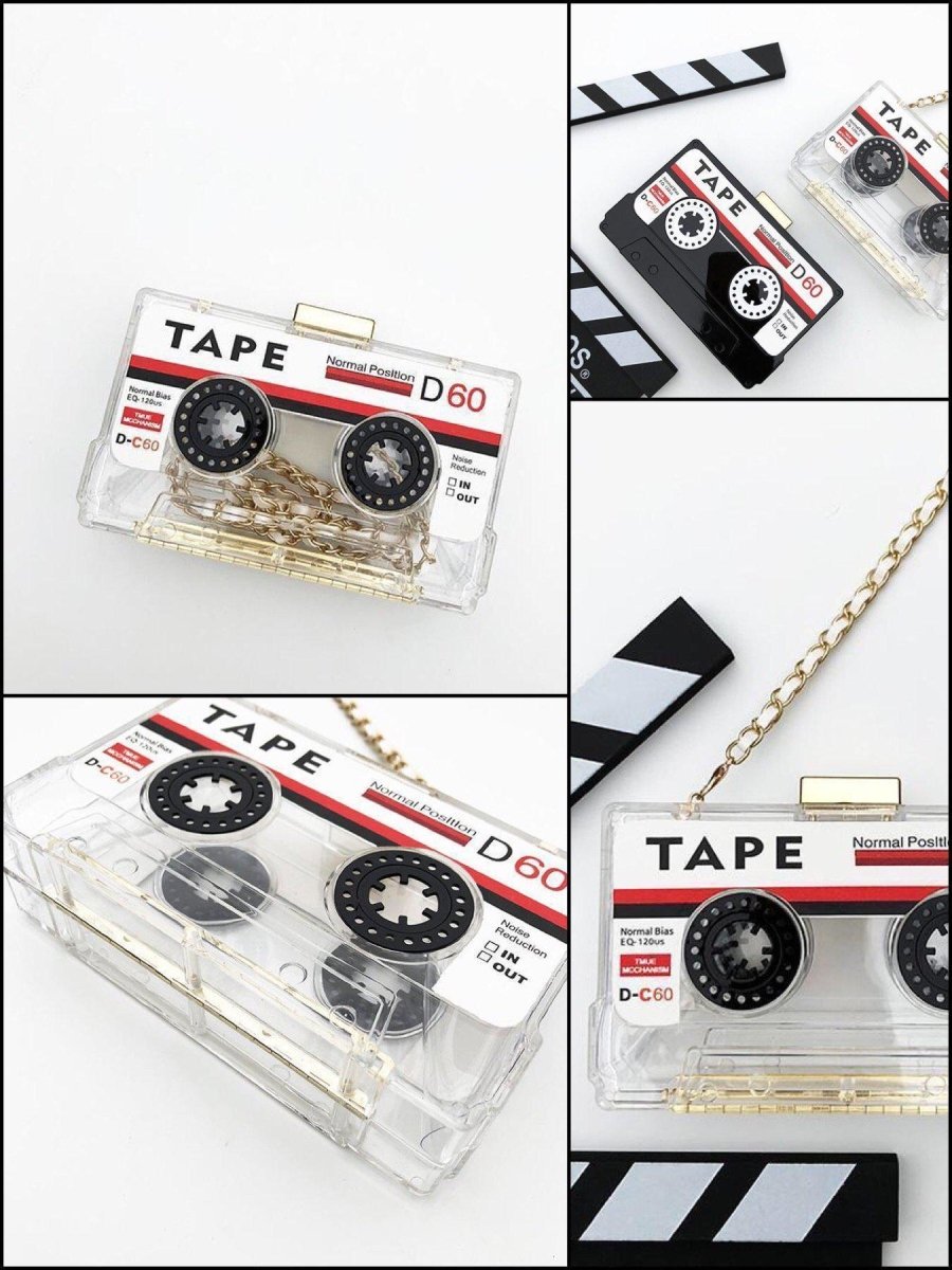 BlissGirl - Retro Cassette Tape Purse - Harajuku - Kawaii - Alternative - Fashion