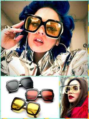 BlissGirl - Retro Flip Sunglasses - Harajuku - Kawaii - Alternative - Fashion