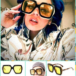 BlissGirl - Retro Flip Sunglasses - Yellow - Harajuku - Kawaii - Alternative - Fashion
